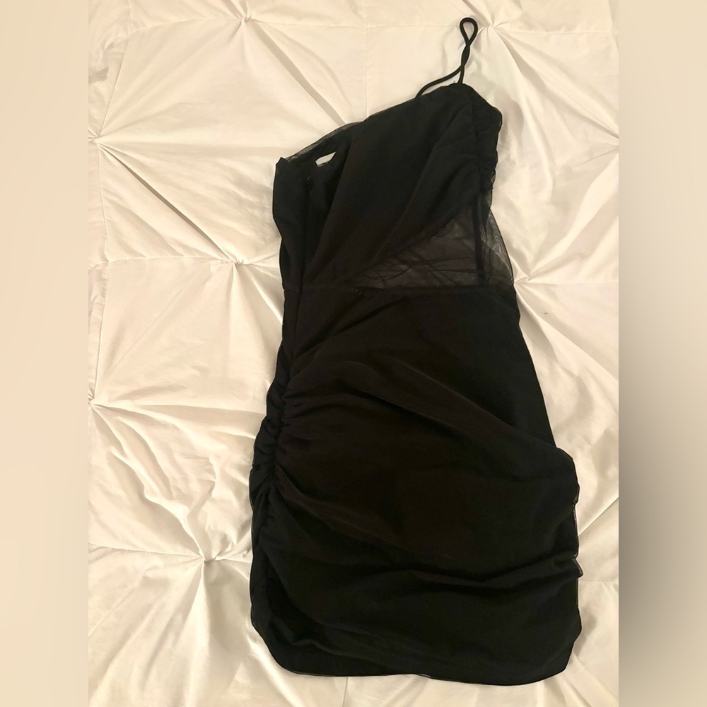 Superdown Jerica Mesh Mini Dress in Black - Picture 2 of 5